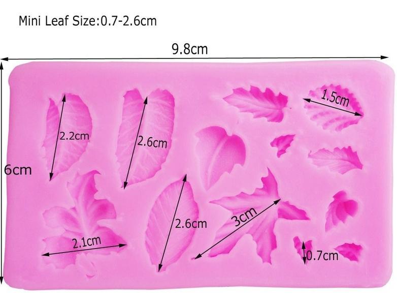 Imagem de Molde De Silicone Folhas Folhinhas Confeitaria Biscuit Bolos