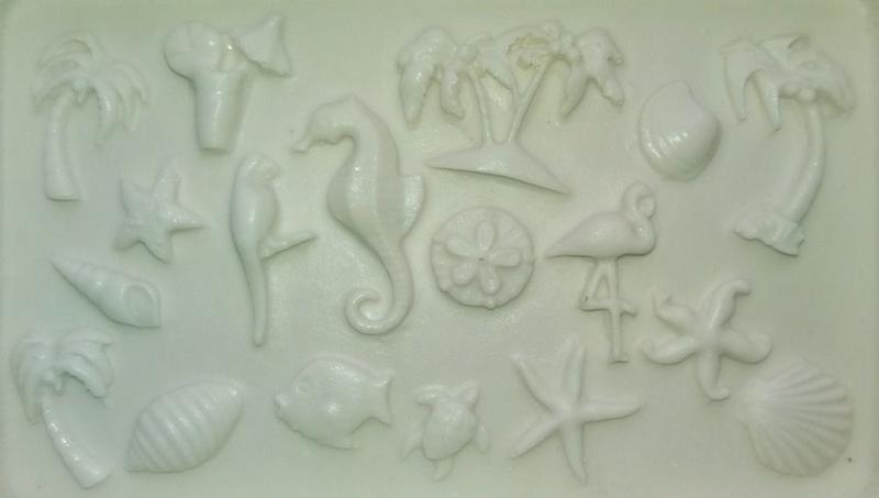 Imagem de Molde De Silicone Fundo Do Mar Tropical Para Confeitaria.