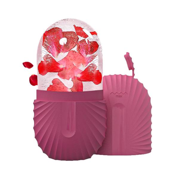 Imagem de Molde de silicone Ice Face Roller Joyeee Seashell rosa vermelha