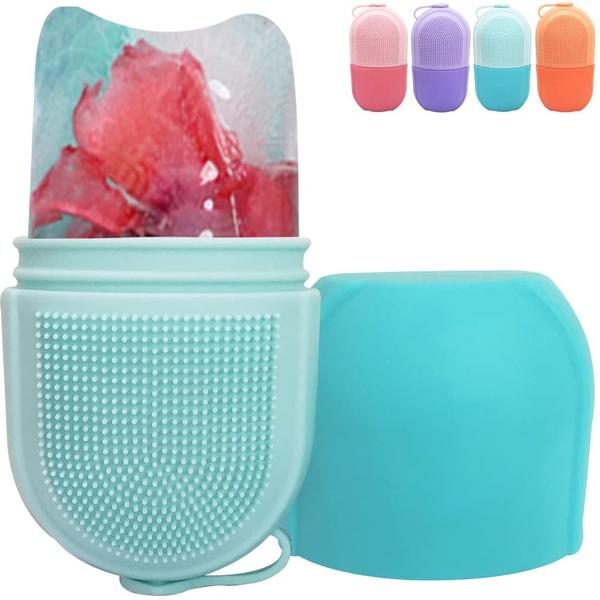 Molde de silicone Ice Roller AECW Reutilizável Cube com pincel azul Imagem de Molde de silicone Ice Roller AECW Reutilizável Cube com pincel azul