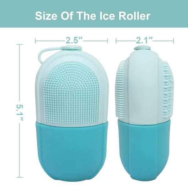 Molde de silicone Ice Roller AECW Reutilizável Cube com pincel azul Imagem de Molde de silicone Ice Roller AECW Reutilizável Cube com pincel azul