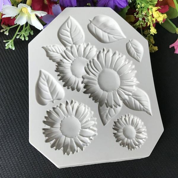 Imagem de Molde De Silicone Margarida Girassol Confeitaria Biscuit