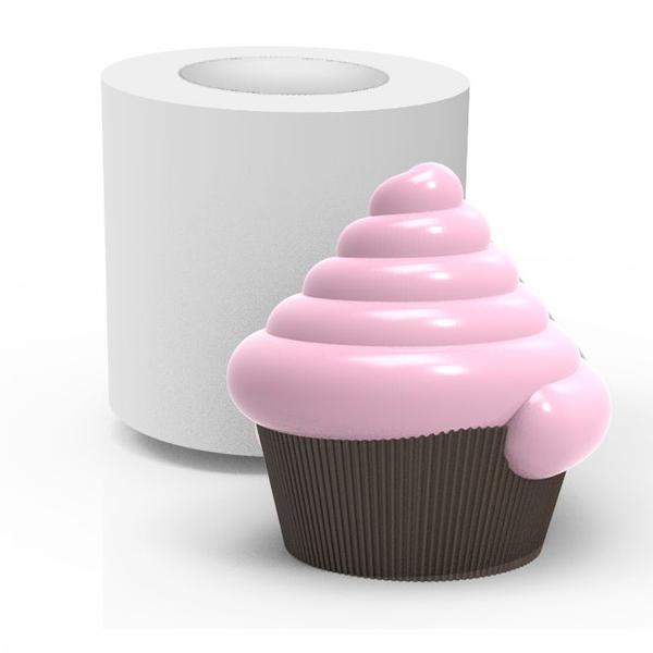 Imagem de Molde de Silicone no Formato de Cupcake Grande para Velas  Sabonete Artesanal  Biscuit  Resina  Gesso