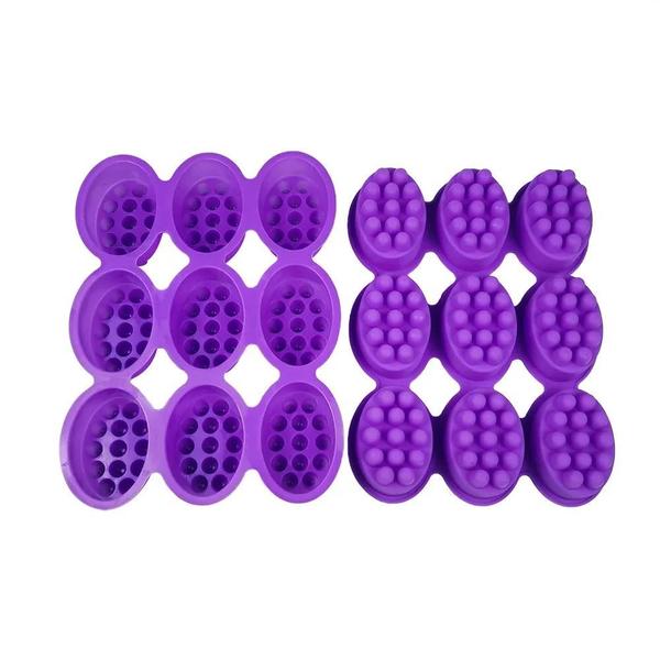 Imagem de Molde de Silicone Oval para Sabonete Artesanal e Resina - Ideal para Terapia de Massagem