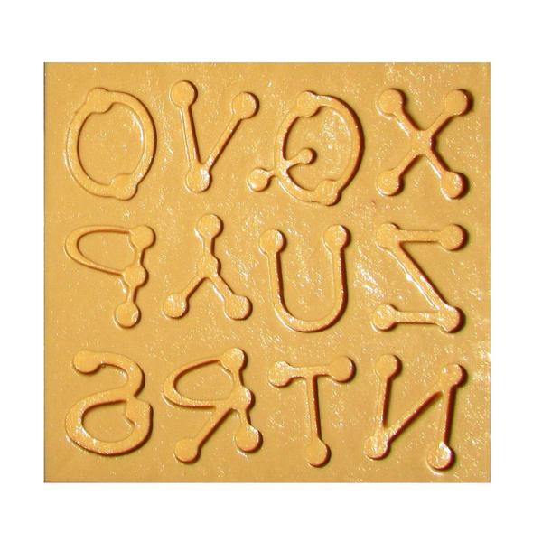 Imagem de Molde de Silicone para Biscuit Casa da Arte - Modelo: Alfabeto Infantil Grande 1345