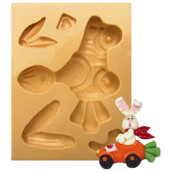 Imagem de Molde de Silicone para Biscuit Casa da Arte - Modelo: Coelhinho Veloz 1200