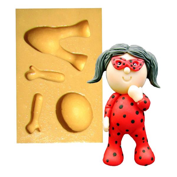 Imagem de Molde de Silicone para Biscuit Casa da Arte  Modelo: Molde Universal em Pé 1355