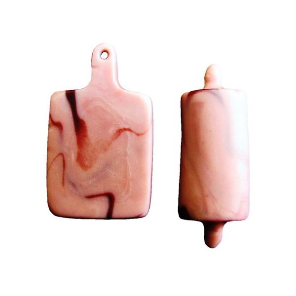 Imagem de Molde de Silicone para Biscuit Casa da Arte  Modelo: Tábua de Carne e Rolo 1397