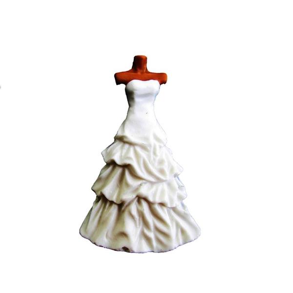 Imagem de Molde de Silicone para Biscuit Casa da Arte - Modelo: Vestido de Noiva com Busto 1357