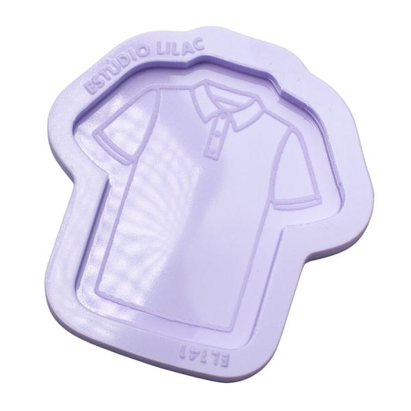 Imagem de Molde de Silicone para Resina Camisa com botão - 1 cavidade (6,01 cm)