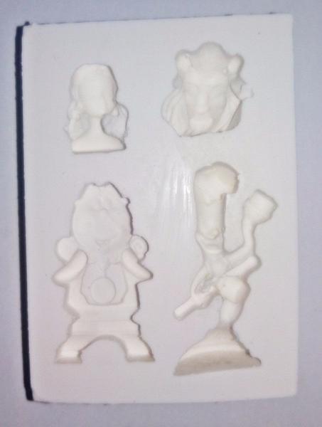 Imagem de Molde De Silicone Personagens Bela E A Fera Confeitaria