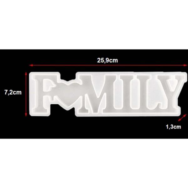 Imagem de Molde de Silicone Placa de Resina HOME LOVE FAMILY Artesanato DIY