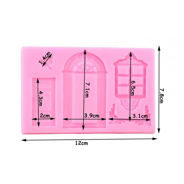 Imagem de Molde de Silicone Portas e Janelas Vintage 6 Cav