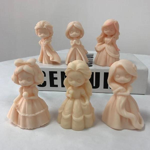 Imagem de Molde de Silicone Princesa para Resina, Sabonete, Vela e Chocolate