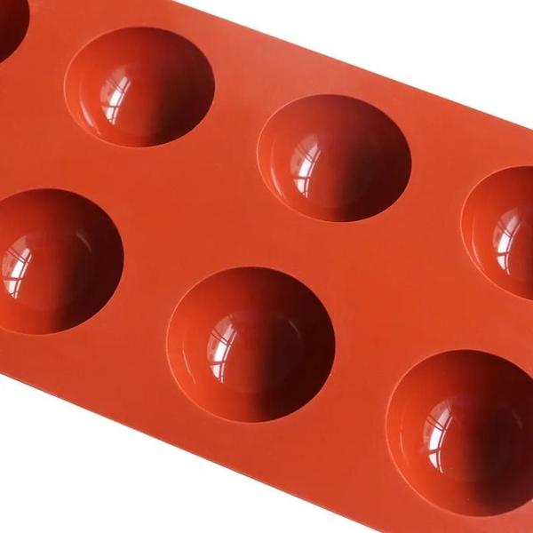 Imagem de Molde de Silicone Semi-Esfera para Chocolate e Bolos