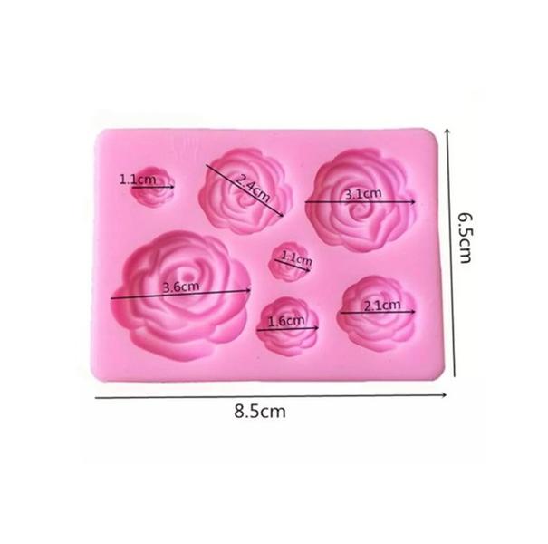Molde De Silicone Várias Rosas S432 - MOLDS PLANET Imagem de Molde De Silicone Várias Rosas S432