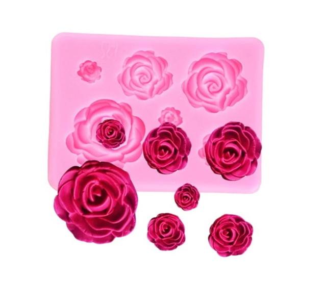 Molde De Silicone Várias Rosas S432 - MOLDS PLANET Imagem de Molde De Silicone Várias Rosas S432