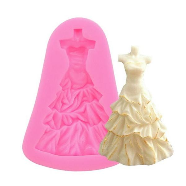 Imagem de Molde de silicone vestido longo noiva festa rb1332