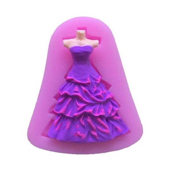 Imagem de Molde de silicone vestido longo noiva festa rb1332