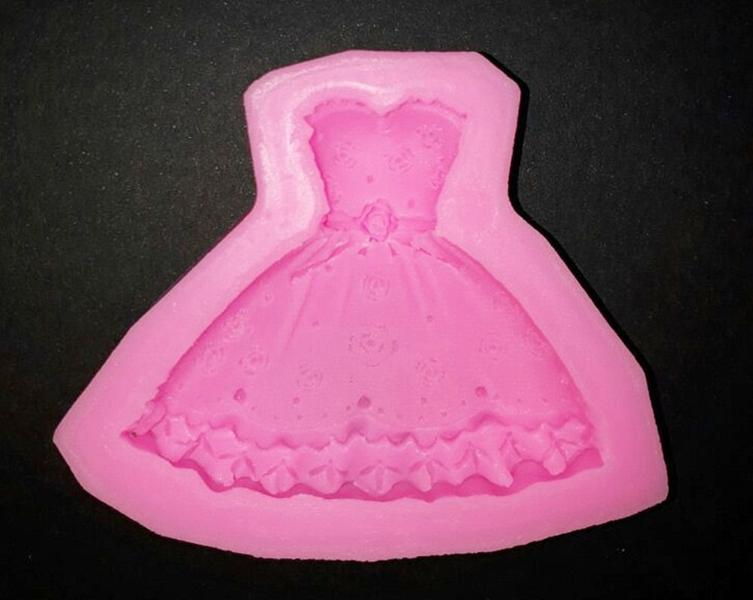 Imagem de Molde De Silicone Vestido Noiva Confeitaria E Biscuit