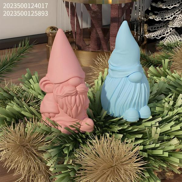 Imagem de Molde De Vela De Silicone Anão Sem Rosto 3d Papai Noel Sabonete Perfumado Artesanato Em Resina