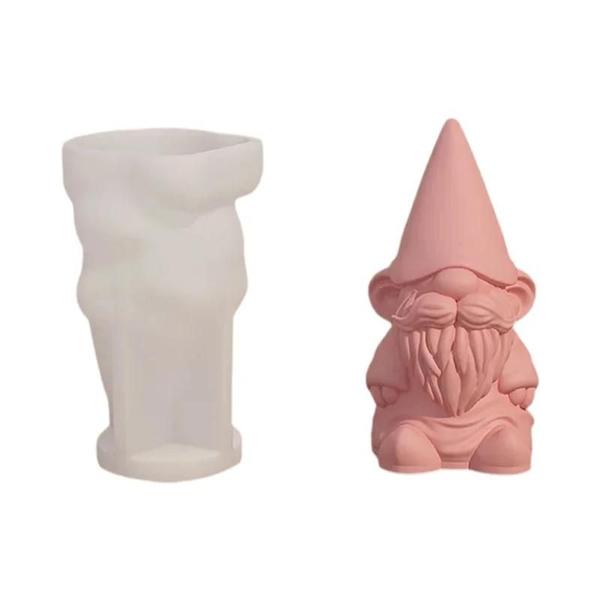 Imagem de Molde De Vela De Silicone Anão Sem Rosto 3d Papai Noel Sabonete Perfumado Artesanato Em Resina