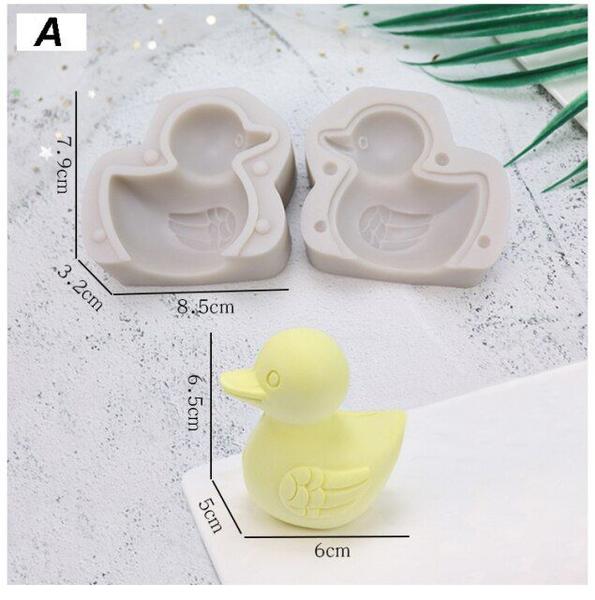 Imagem de Molde de vela de silicone  Molde de sabão 3D Cute Duck Wokex