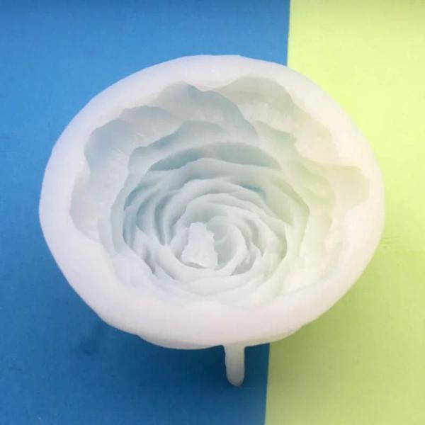 Imagem de Molde de Vela de Silicone Peônia Grande - Para Velas, Sabonetes e Decoração de Bolos