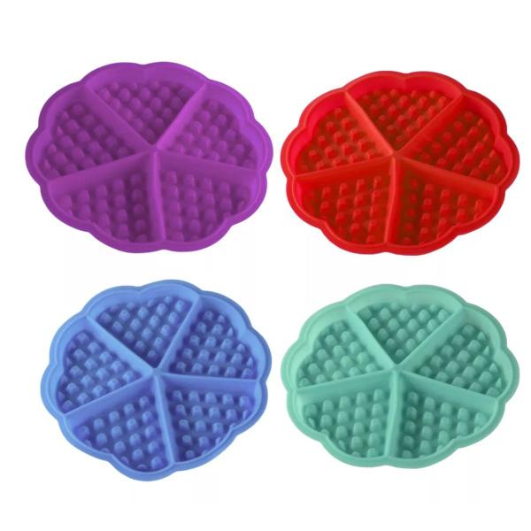 Imagem de Molde De Waffles Coração Silicone Forma Assadeira Air Fryer