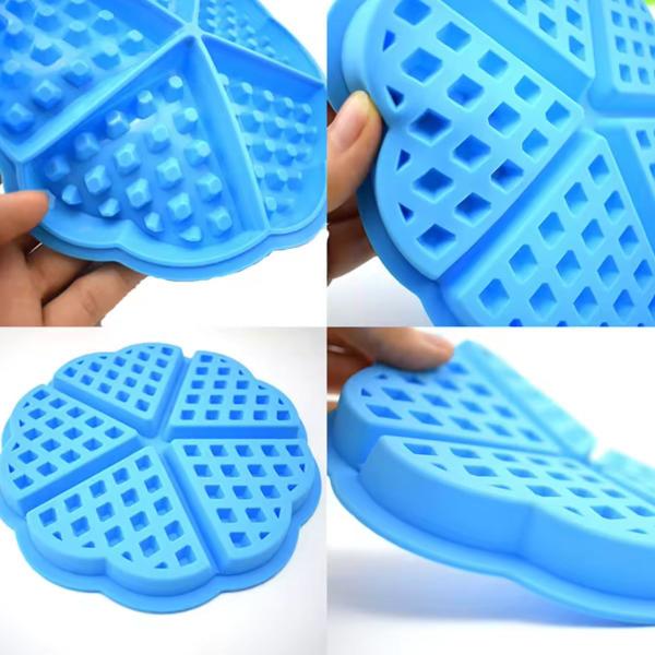 Imagem de Molde De Waffles Coração Silicone Forma Assadeira Air Fryer