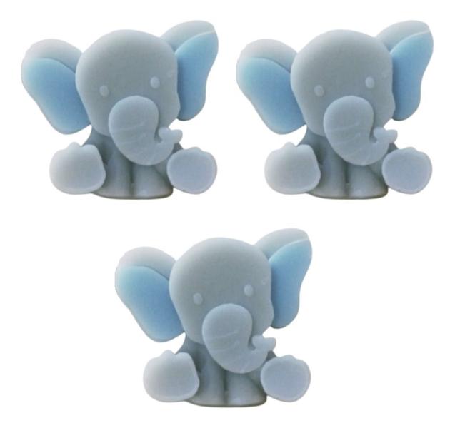 Imagem de Molde Forma Silicone Sabonete Elefante Safari Cute 3 Cav