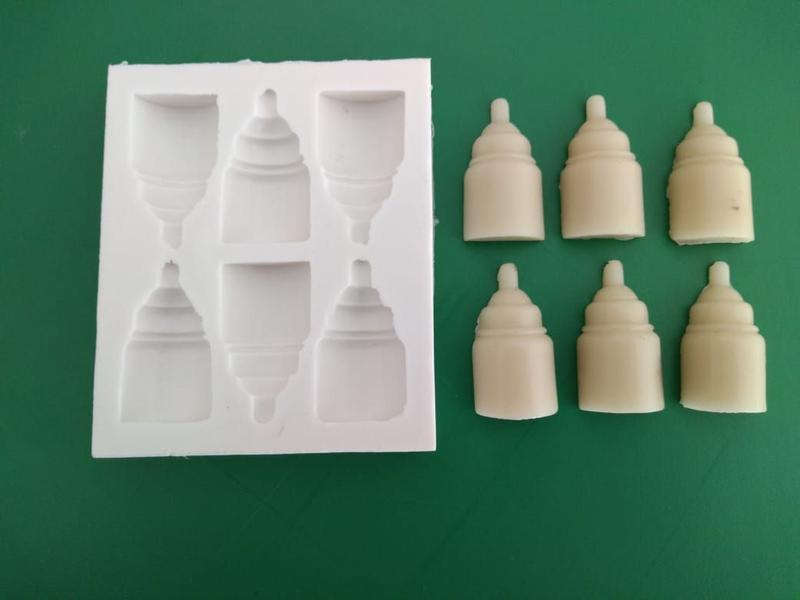 Imagem de Molde Forma Silicone Sabonete - Mamadeira 6 Cav