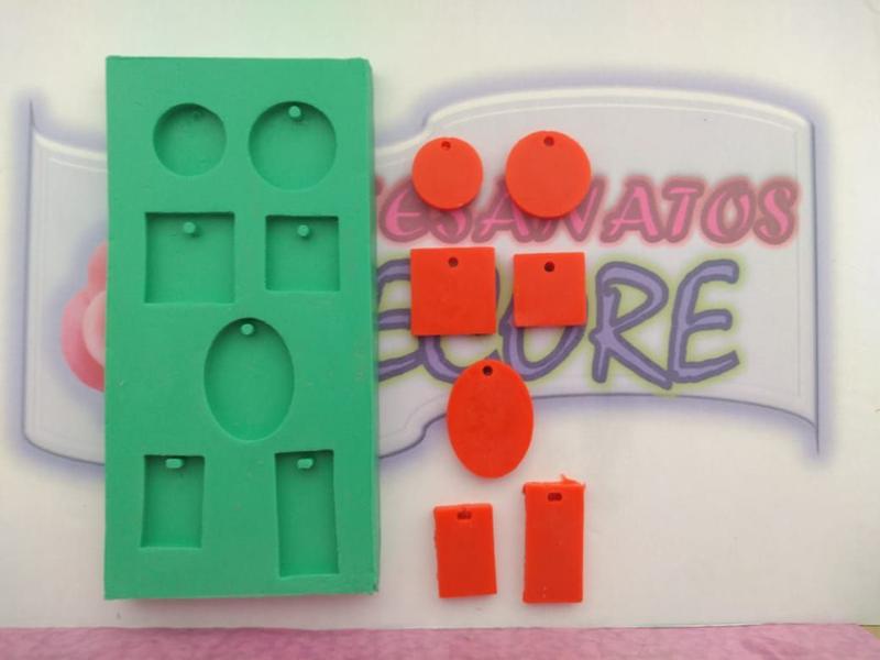 Imagem de Molde Forma Silicone Sabonete Pingente Moldes Geométricas 7 Cav