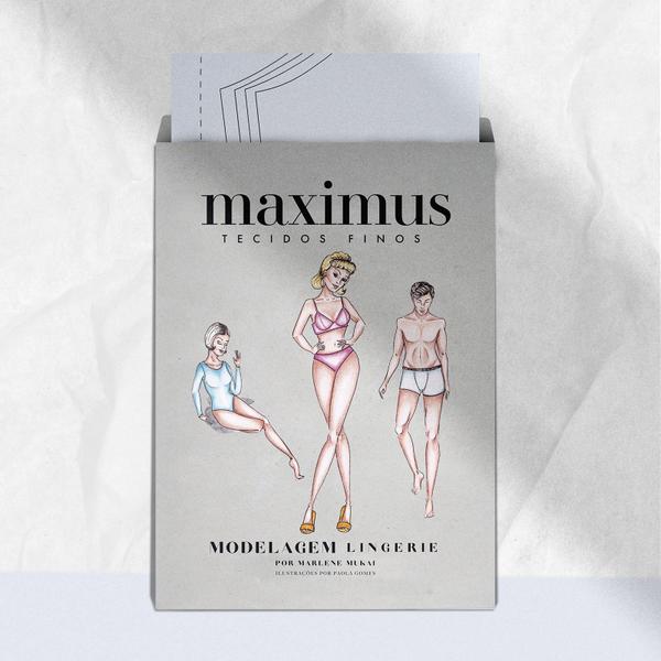 Imagem de Molde lingerie calcinha básica tamanho P ao GG by Marlene Mukai