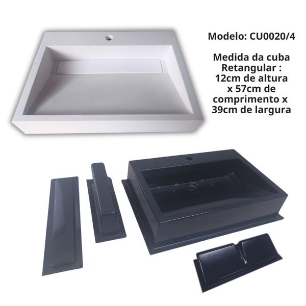 Imagem de Molde Para Fabricar Cuba Apoio Para Banheiro ABS-CU0020/4