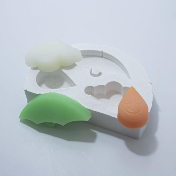 Molde Silicone Guarda Chuva / Pingo / Nuvem - IB Imagem de Molde Silicone Guarda Chuva / Pingo / Nuvem