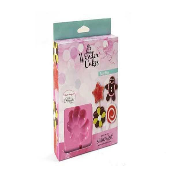 Molde Silicone Pirulito 4 Cavidades Gourmet Flor Silikomart Imagem de Molde Silicone Pirulito 4 Cavidades Gourmet Flor Silikomart