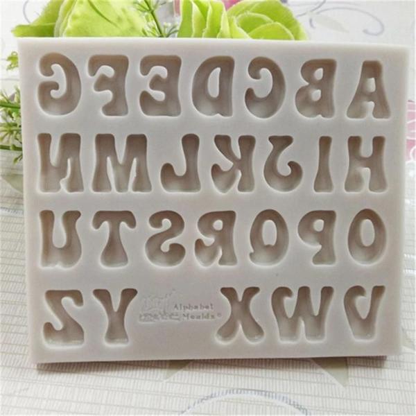 Imagem de Moldes de Silicone 3D para Letras e Números - Decoração de Bolos e Fondant