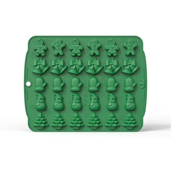 Imagem de Moldes de Silicone para Assados de Natal 5 em 1 - BPA Free - Biscoitos e Doces