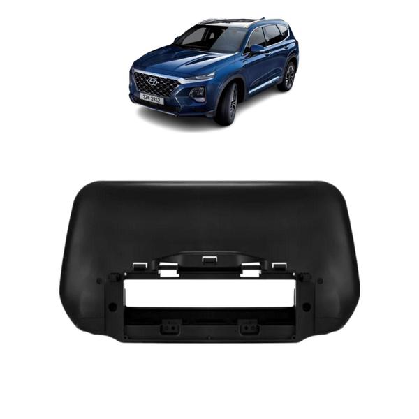 Imagem de Moldura 10 polegadas hyundai santa fé 2019/22 black piano