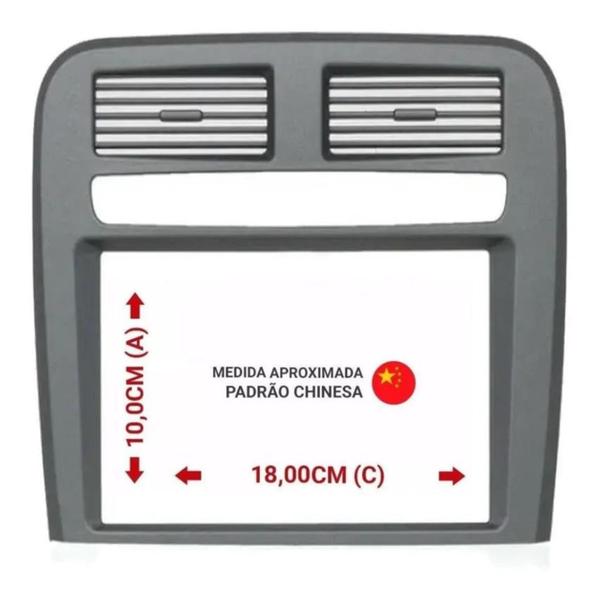 Imagem de Moldura 2 Din Fiamon Punto 2008 A 2012 Grafite