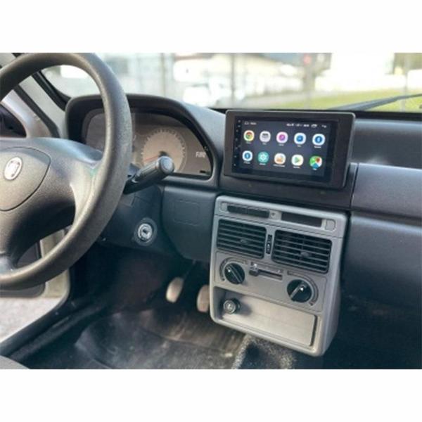 Imagem de Moldura 2 Din Fiat Uno 2003 A 2014 Cinza Escuro