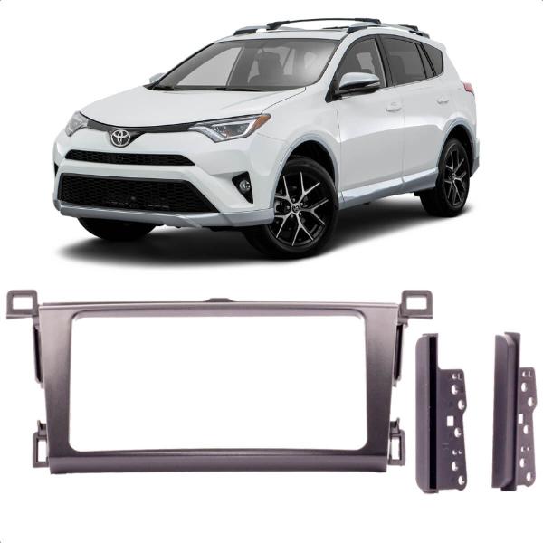 Imagem de Moldura 2 Din Toyota Rav4 2013/2015/2016/2017 Grafite CH/JP Expex - EPX109