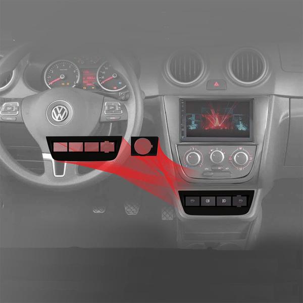 Imagem de Moldura 2 din vw g5 gol/saveiro/voyage preta