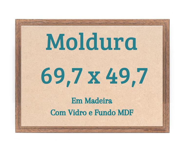 Imagem de Moldura 49,7x69,7 Quebra Cabeça Grow 1000 Peças com Vidro