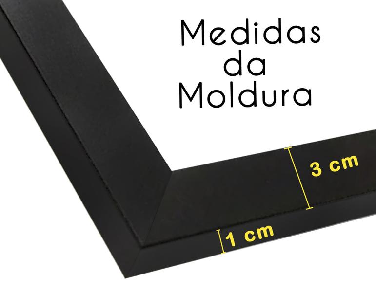 Imagem de Moldura 49,7x69,7 Quebra Cabeça Grow 1000 Peças com Vidro