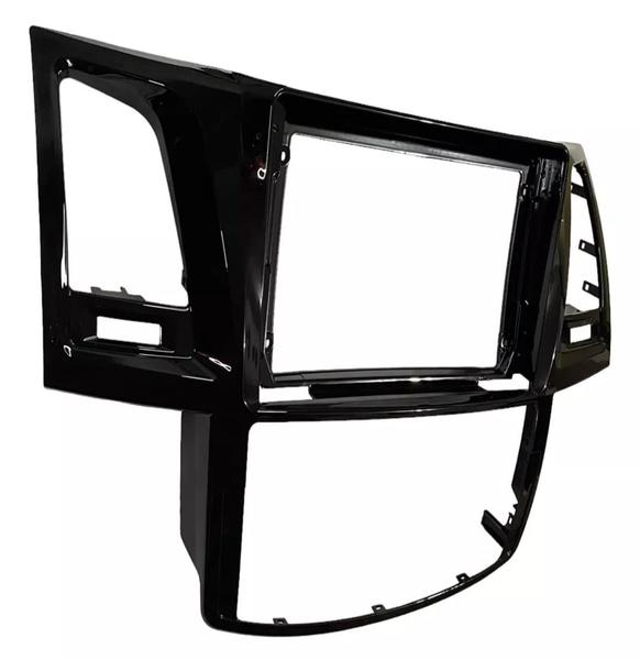 Moldura 9 chinês toyota hilux sw4 2009/2015 ar digital analogico- black piano uv protection - cod 5911 - FIAMON Imagem de Moldura 9 chinês toyota hilux sw4 2009/2015 ar digital analogico- black piano uv protection - cod 5911