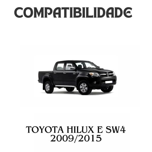 Imagem de Moldura 9 polegadas na cor black pianocompativel com hilux e sw4 2005 2015