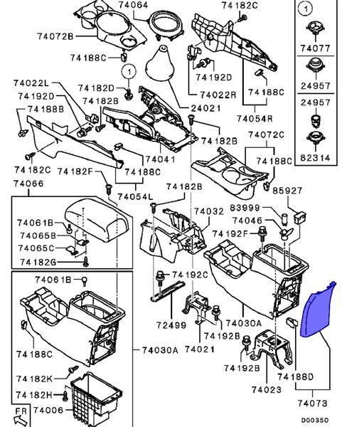 Imagem de Moldura acabamento traseiro Console ASX 10-20 - Original