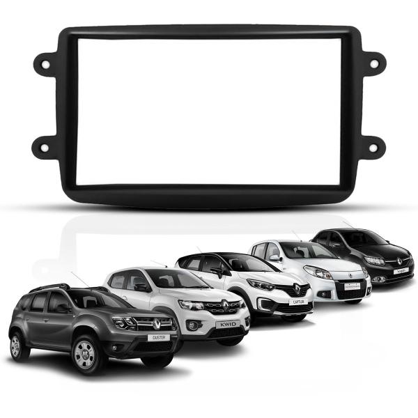 Imagem de Moldura Central Painel 2 Din  Renault Duster Sandero Dvd 2 Din Multimidia